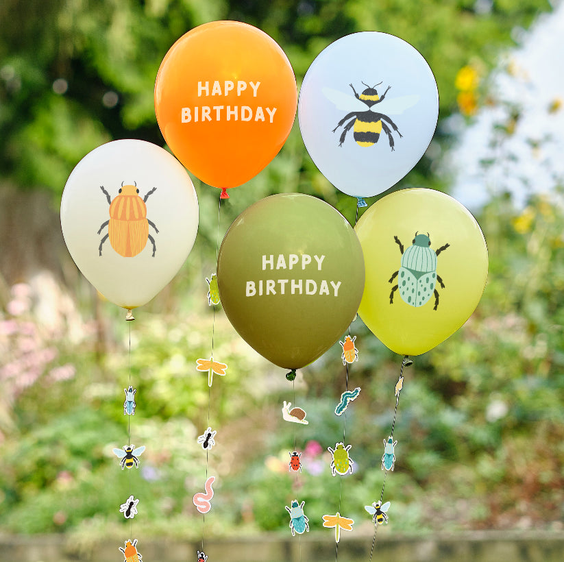 Комплект Балони "Happy Birthday" с Различни Насекоми - Party Design