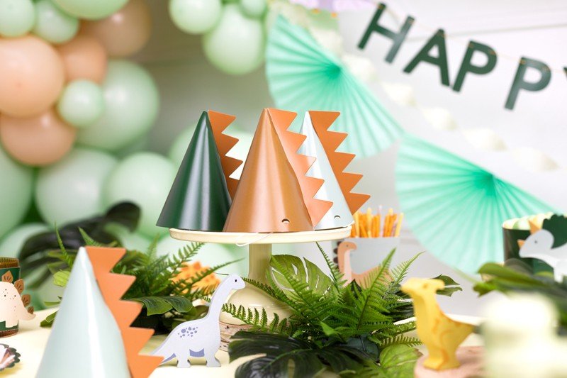 Парти Шапки - Тема Динозаври (1 Пакет / 6 Бр.) - Party Design