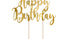 Топер За Торта - Happy Birthday, Златно - Party Design
