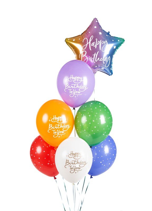 Латексови Балони "Happy Birthday To You", (1Пакет/3 Бр.) - Party Design