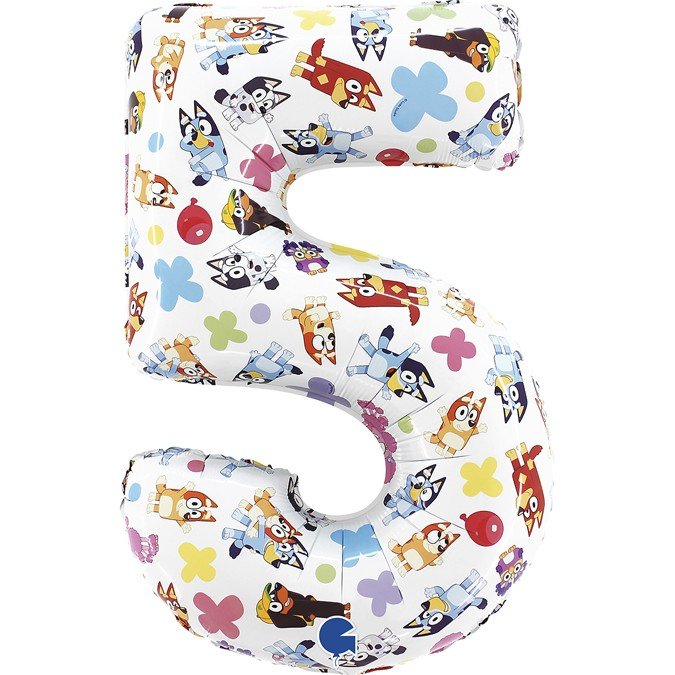 Фолиев Балон Цифра "5" Блуи 49x72 см - Party Design
