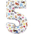 Фолиев Балон Цифра "5" Блуи 49x72 см - Party Design