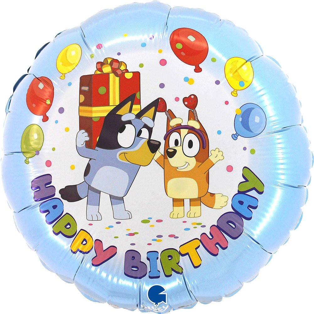 Фолиев Балон "Happy Birthday" Блуи и Бинго - Party Design