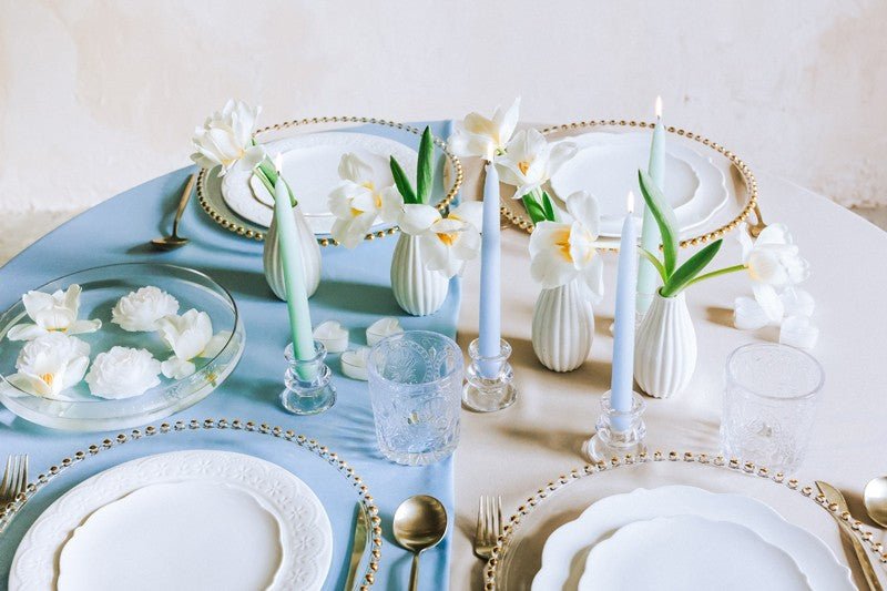 Декоративна Свещ В Цвят Салвия - Party Design