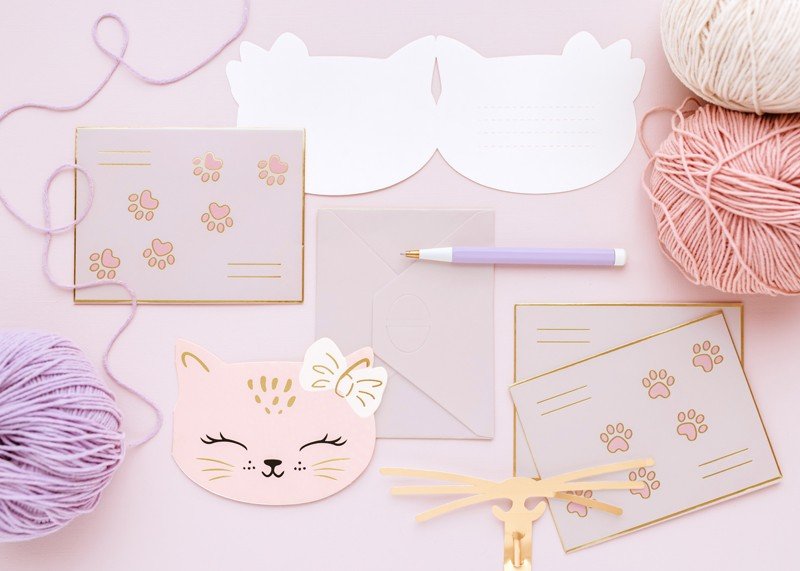 Покани "Котенца", 13 x 10 см - Party Design