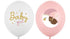 Балони "Baby girl", 30 см, Комплект от 2 броя - Party Design