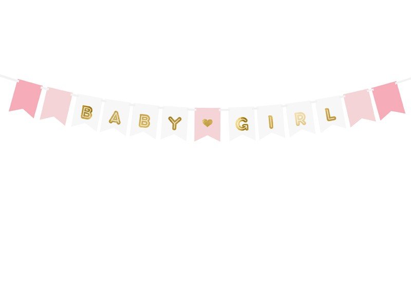 Банер "Baby Girl" в Розово - Party Design