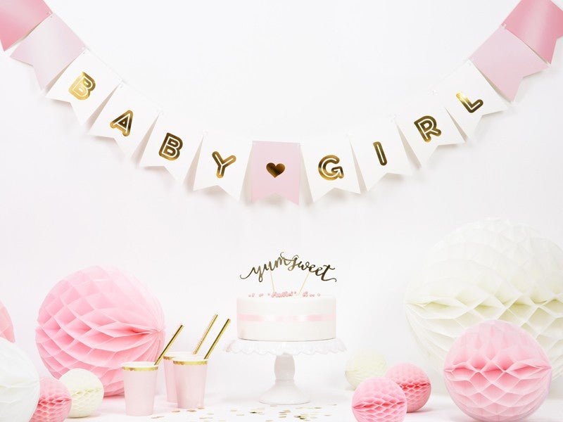 Банер "Baby Girl" в Розово - Party Design