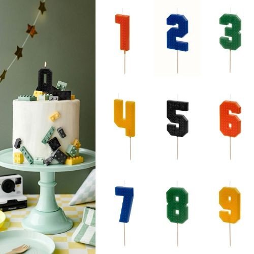 Разноцветни Свещи Lego - Party Design