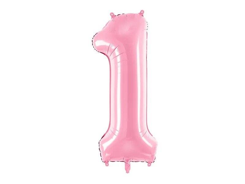 Фолиев Балон Цифра, Розово, 86cm - Party Design