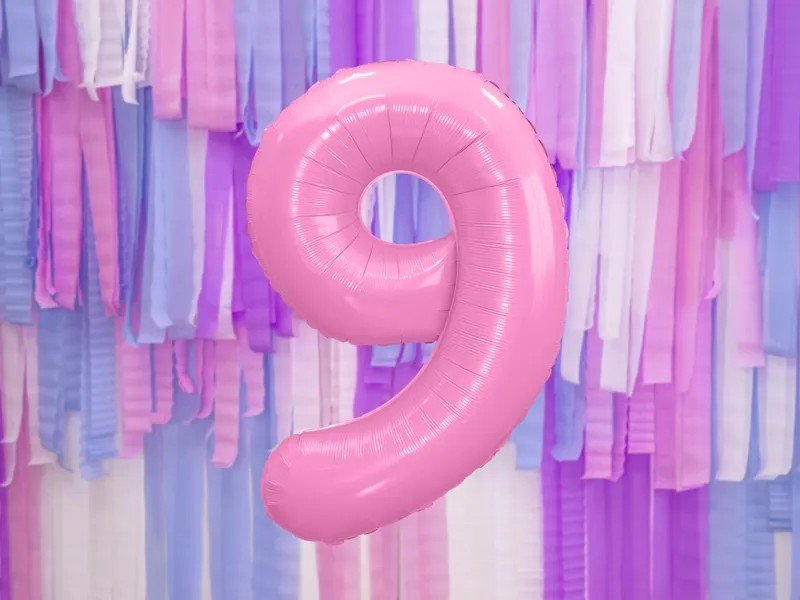 Фолиев Балон Цифра, Розово, 86cm - Party Design