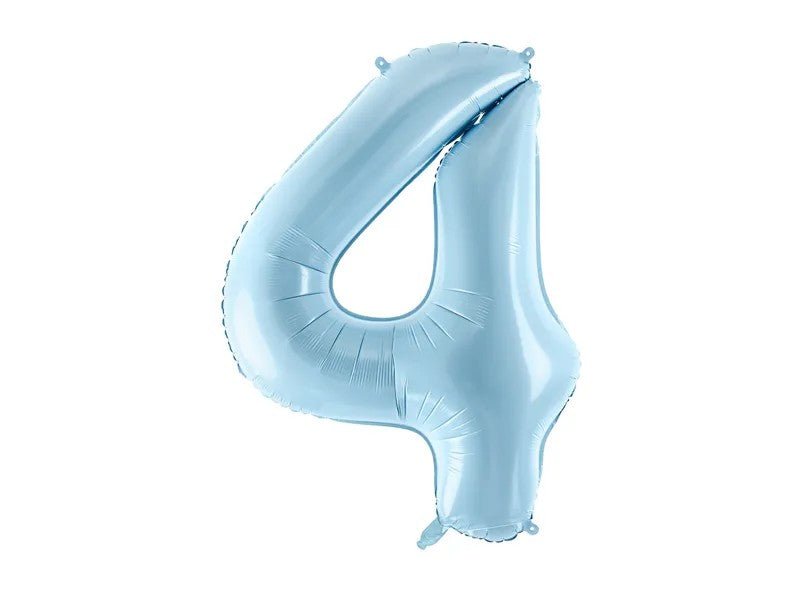Фолиев Балон Цифра, Светло Синьо, 86см - Party Design