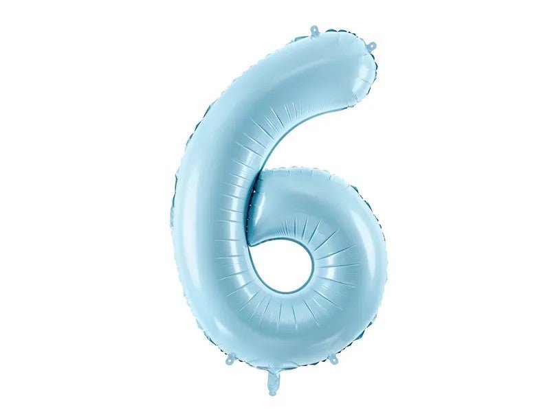 Фолиев Балон Цифра, Светло Синьо, 86см - Party Design