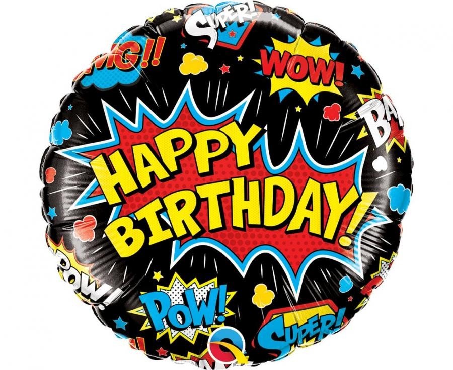 Фолиев Балон "Birthday Super Hero", - Party Design