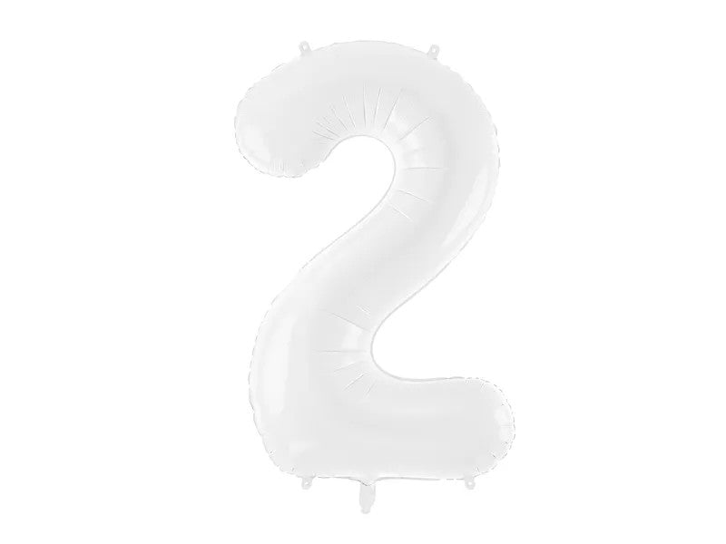 Фолиев Балон Цифра, Бяло, 86см - Party Design