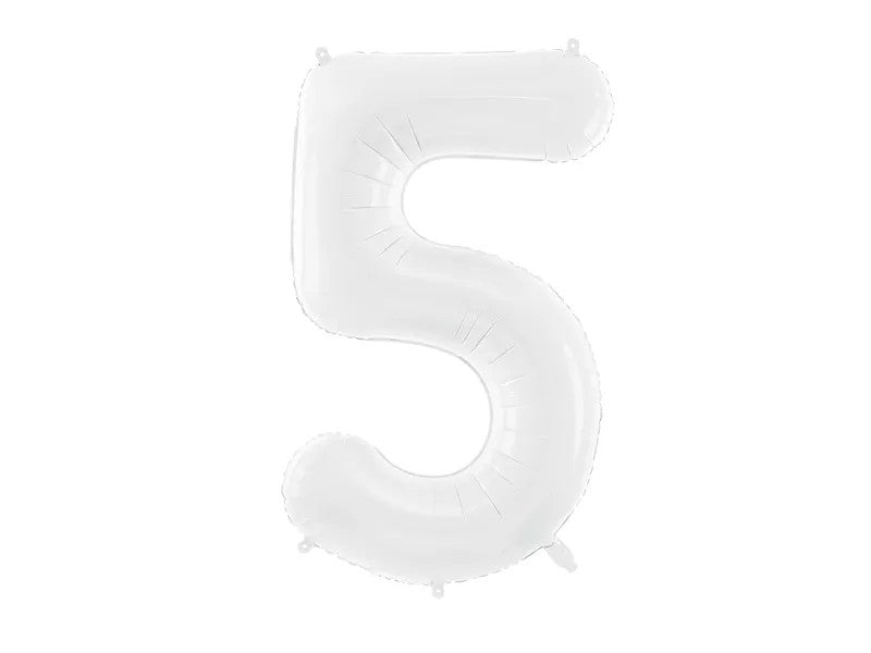 Фолиев Балон Цифра, Бяло, 86см - Party Design