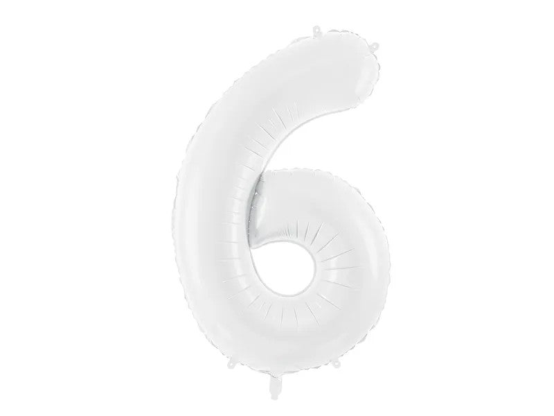 Фолиев Балон Цифра, Бяло, 86см - Party Design
