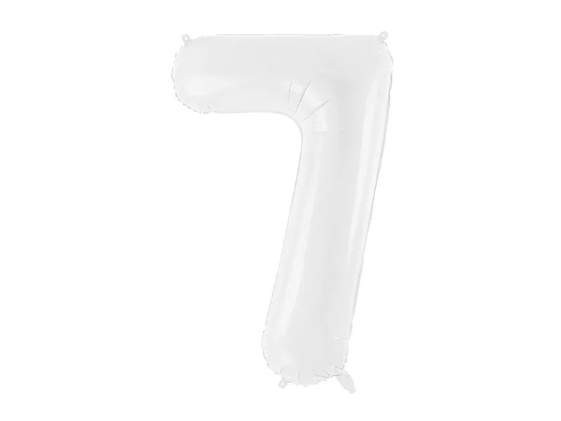 Фолиев Балон Цифра, Бяло, 86см - Party Design