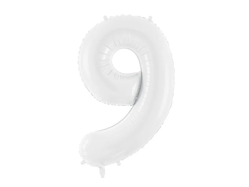 Фолиев Балон Цифра, Бяло, 86см - Party Design