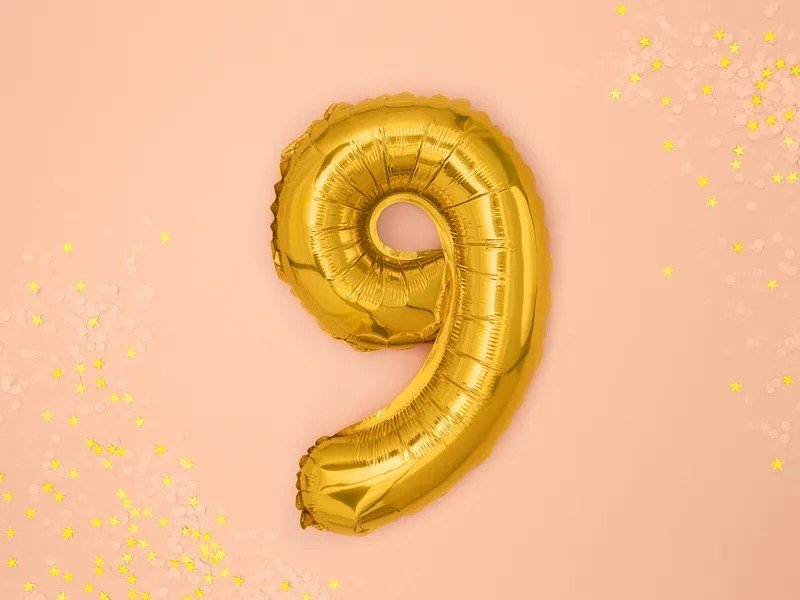 Фолиев Балон Цифра, Златно, 35см - Party Design