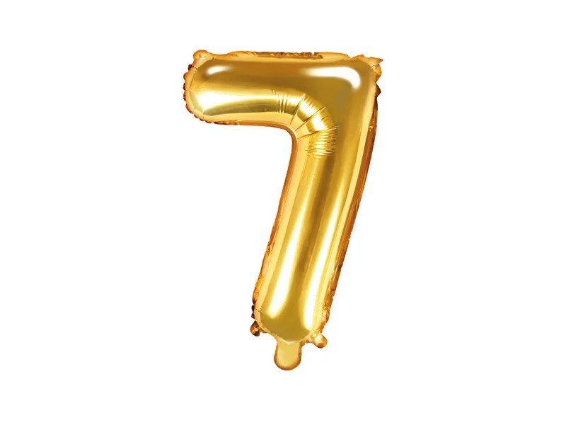 Фолиев Балон Цифра, Златно, 35см - Party Design