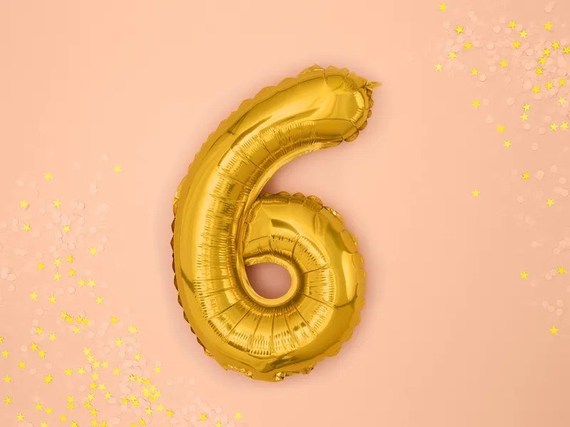 Фолиев Балон Цифра, Златно, 35см - Party Design