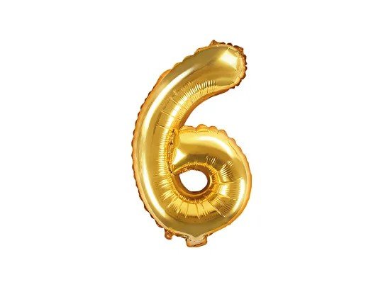 Фолиев Балон Цифра, Златно, 35см - Party Design