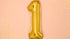 Фолиев Балон Цифра, Златно, 35см - Party Design