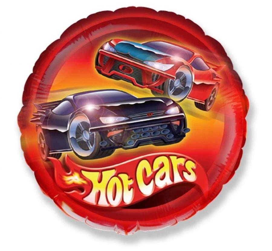 Фолиев Балон "Hot Cars", 48 см - Party Design