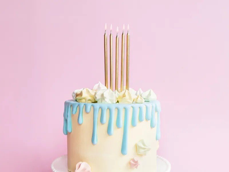 Свещички за Рожден Ден в Златно - Party Design