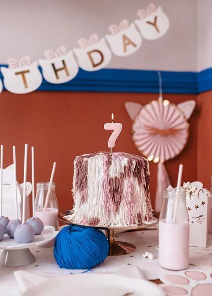Свещ за рожден ден - Цифра, Светлорозова - Party Design