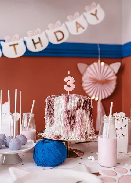 Свещ за рожден ден - Цифра, Светлорозова - Party Design