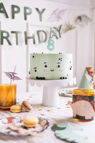 Свещ за рожден ден - Цифра, Светлосиня - Party Design