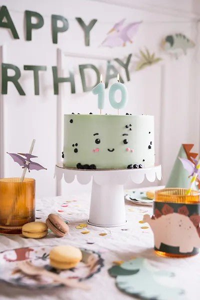 Свещ за рожден ден - Цифра, Светлосиня - Party Design