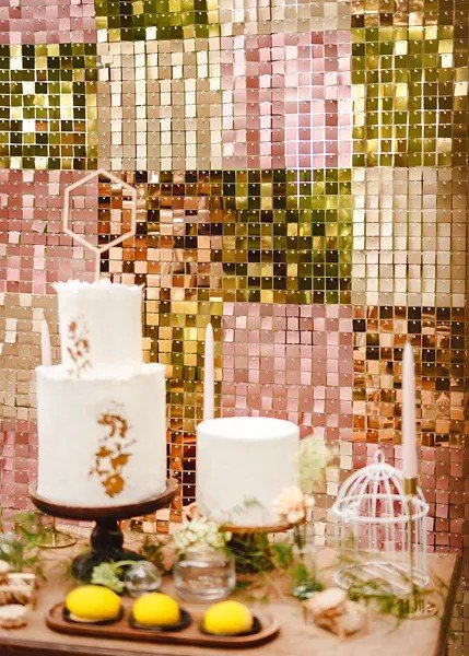 Панел за Фон с Пайети Светлозлатист - Party Design