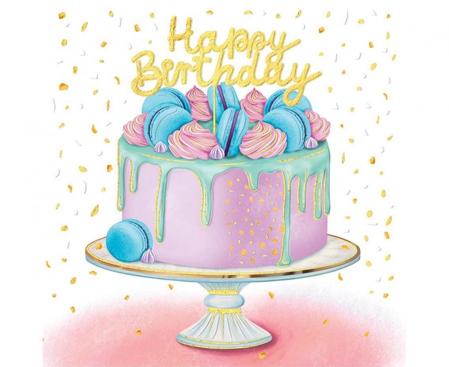 Biglietto d'auguri con Torta