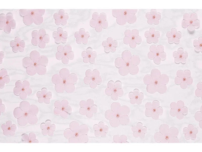 Тишлайфер с цветя, светло розов, 26 x 500 см - Party Design