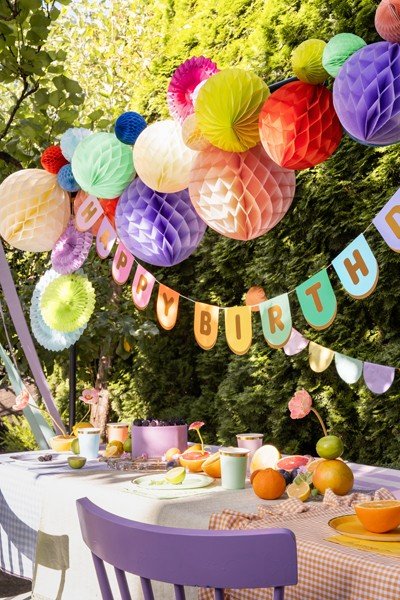 Банер "Happy Birthday" микс от цветове - Party Design