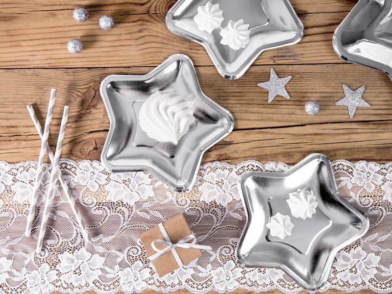 Сребриста Лента с Блестящ Ефект - Party Design