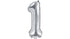 Фолиев Балон Цифра, Сребърно - 35см - Party Design