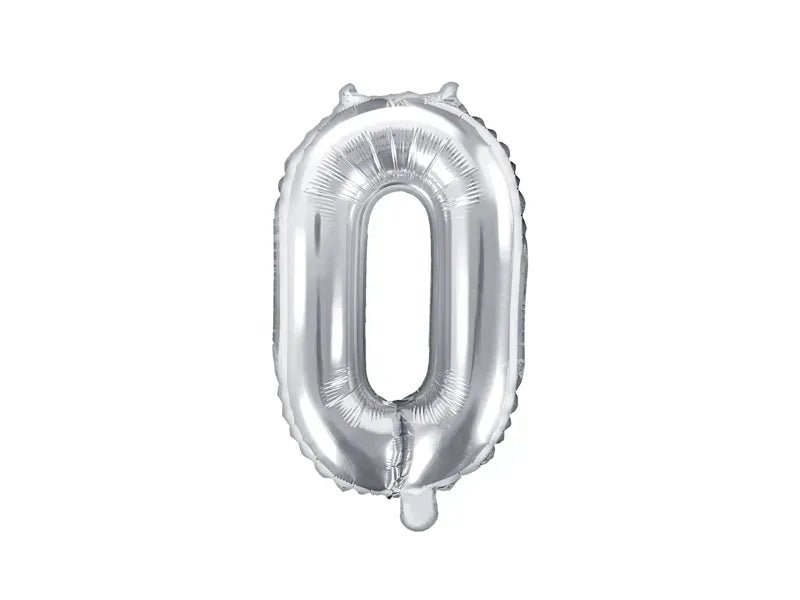 Фолиев Балон Цифра, Сребърно - 35см - Party Design