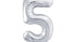 Фолиев Балон Цифра, Сребро - 86см - Party Design