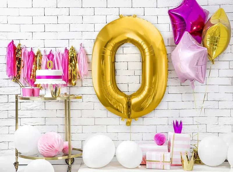 Фолиев Балон Цифра, Злато - 86см - Party Design
