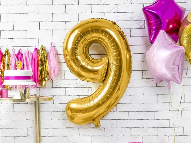 Фолиев Балон Цифра, Злато - 86см - Party Design