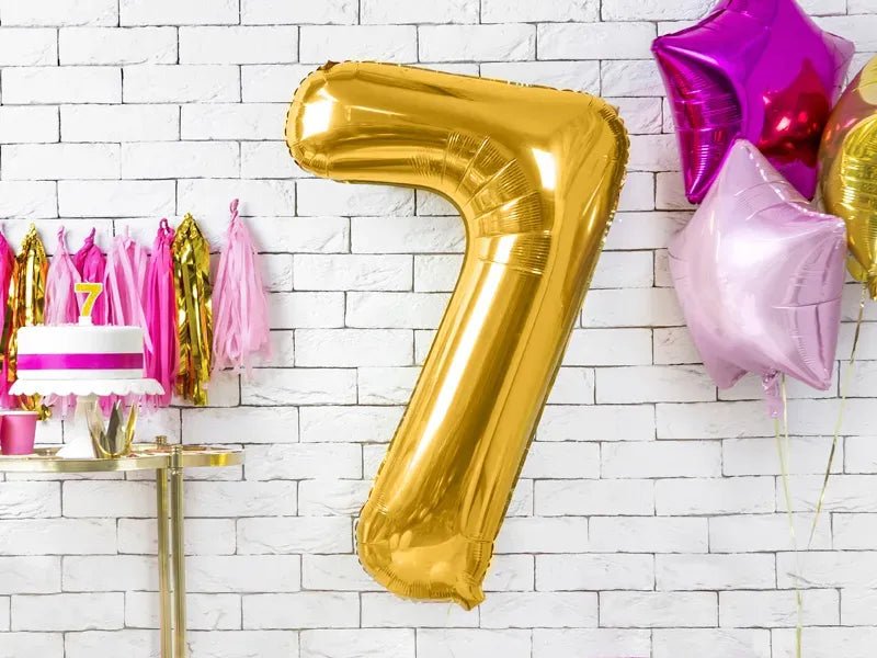 Фолиев Балон Цифра, Злато - 86см - Party Design