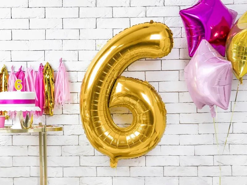 Фолиев Балон Цифра, Злато - 86см - Party Design