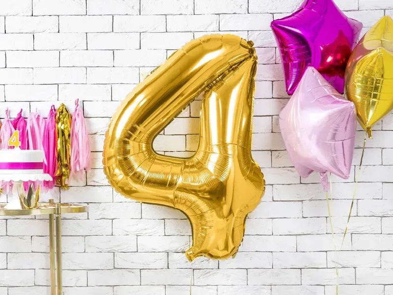 Фолиев Балон Цифра, Злато - 86см - Party Design