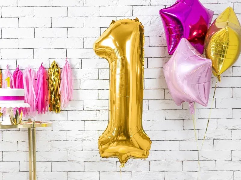 Фолиев Балон Цифра, Злато - 86см - Party Design