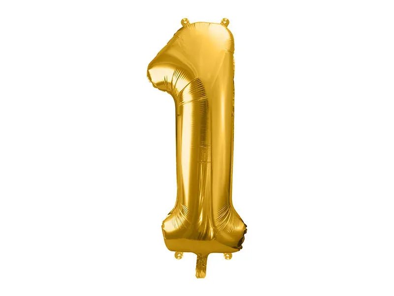 Фолиев Балон Цифра, Злато - 86см - Party Design