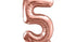 Фолиев Балон Цифра, Розово Злато - 86см - Party Design